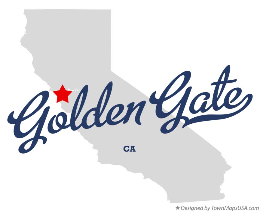 Map of Golden Gate California CA