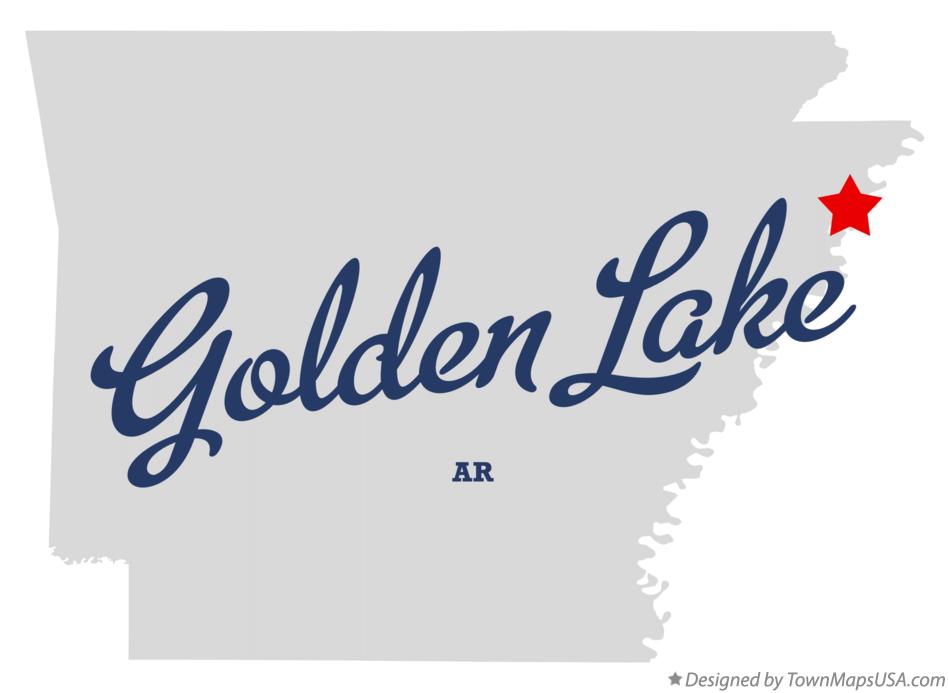 Map of Golden Lake Arkansas AR