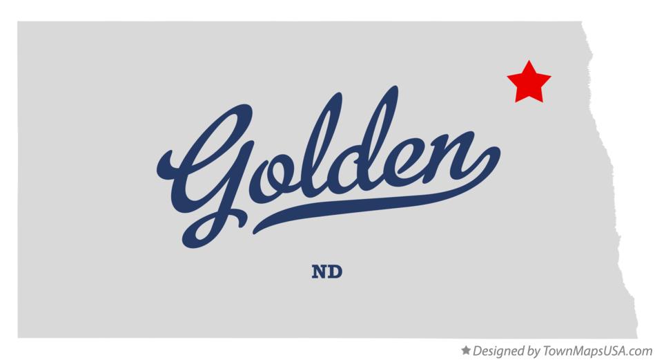 Map of Golden North Dakota ND