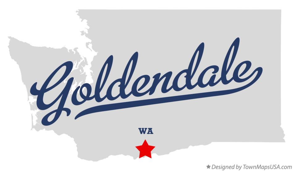 Map of Goldendale Washington WA