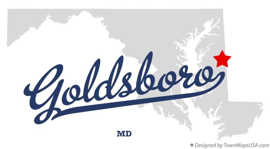 Map of Goldsboro Maryland MD