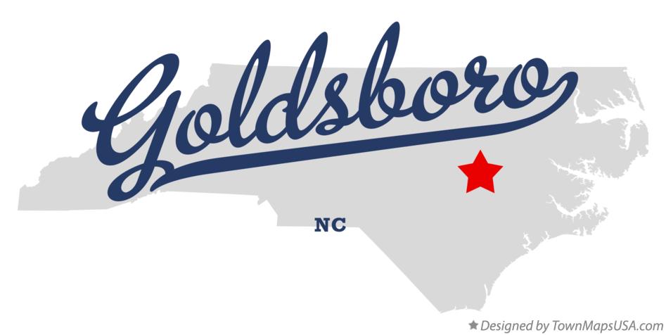 Map of Goldsboro North Carolina NC