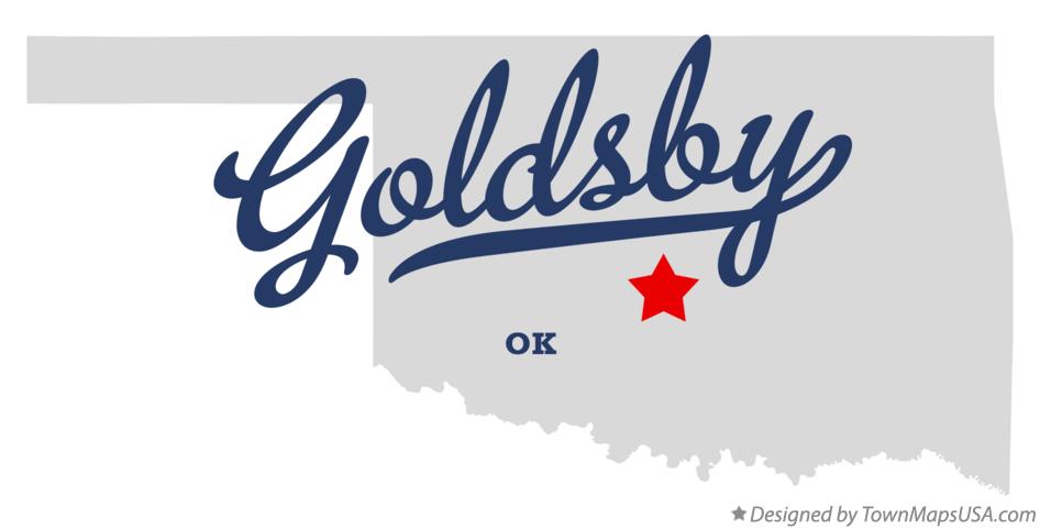 Map of Goldsby Oklahoma OK