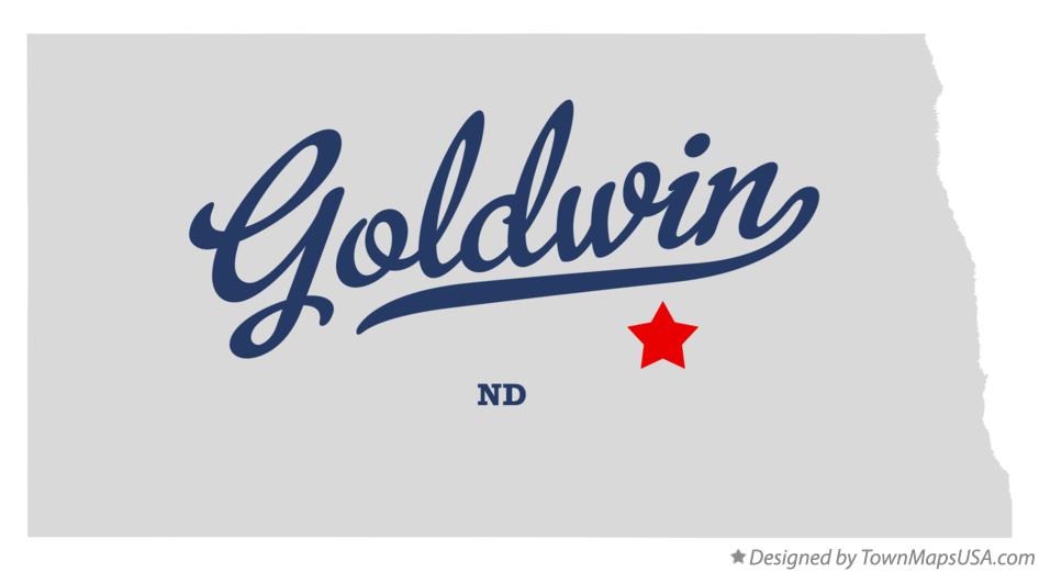 Map of Goldwin North Dakota ND