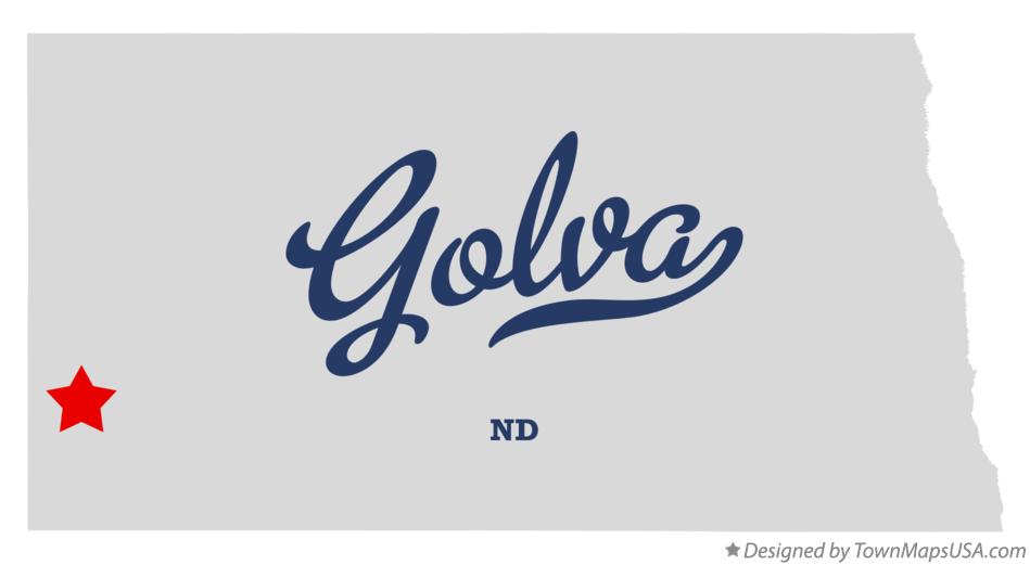 Map of Golva North Dakota ND