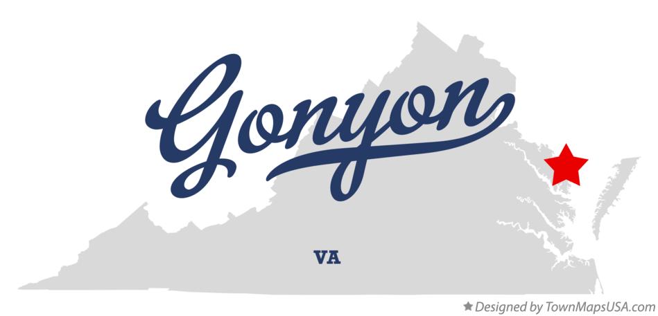 Map of Gonyon Virginia VA