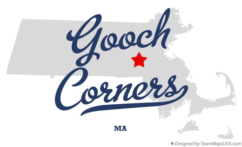 Map of Gooch Corners Massachusetts MA