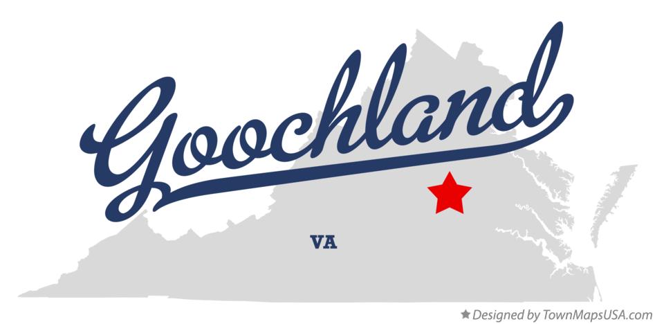 Map of Goochland Virginia VA