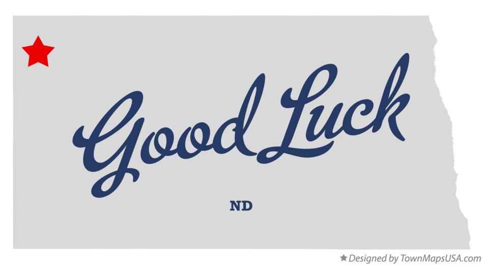 Map of Good Luck North Dakota ND