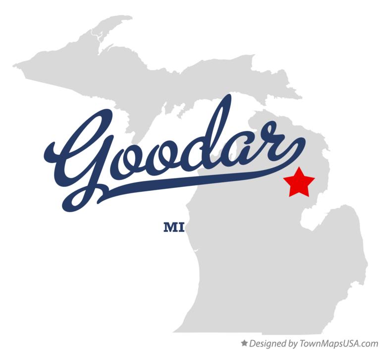Map of Goodar Michigan MI