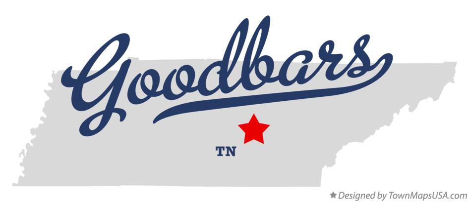 Map of Goodbars Tennessee TN