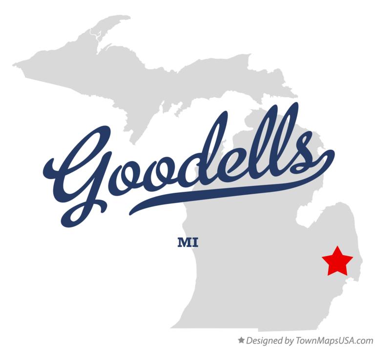 Map of Goodells Michigan MI