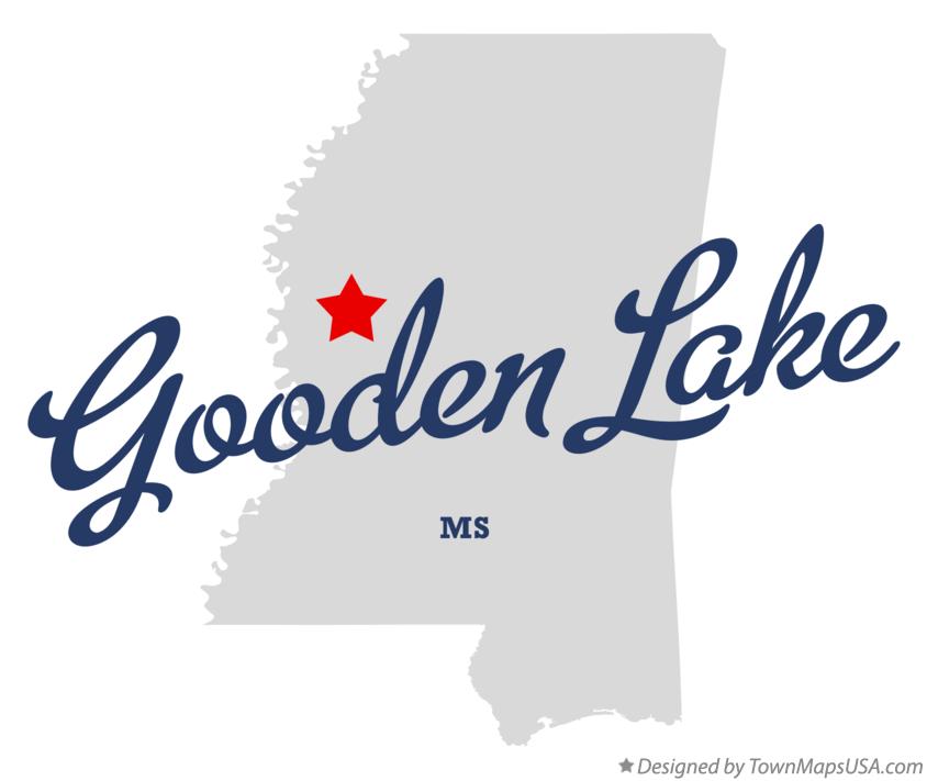 Map of Gooden Lake Mississippi MS