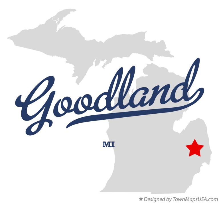 Map of Goodland Michigan MI