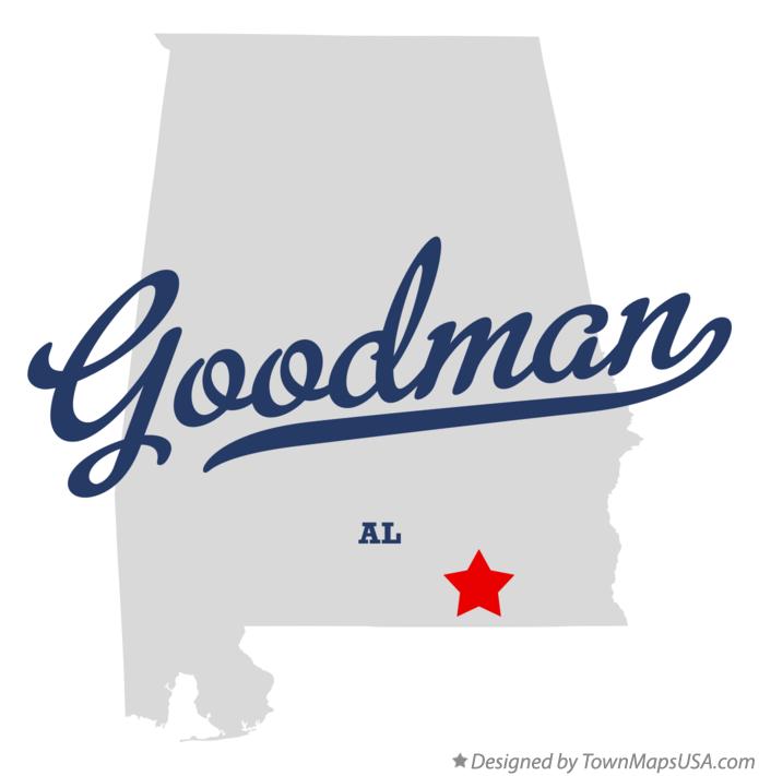 Map of Goodman Alabama AL