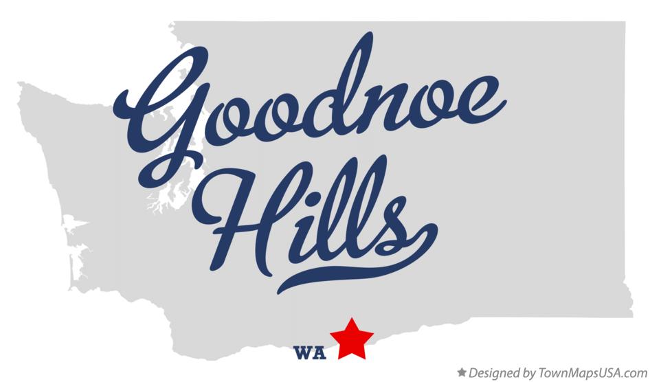Map of Goodnoe Hills Washington WA