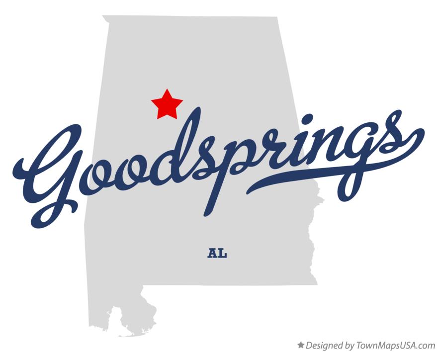 Map of Goodsprings Alabama AL