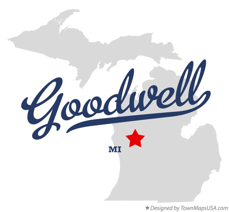 Map of Goodwell Michigan MI