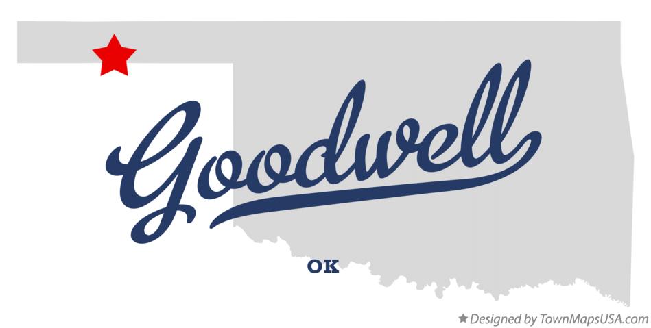 Map of Goodwell Oklahoma OK
