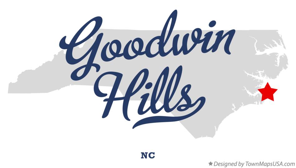 Map of Goodwin Hills North Carolina NC