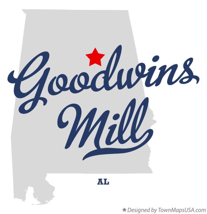 Map of Goodwins Mill Alabama AL