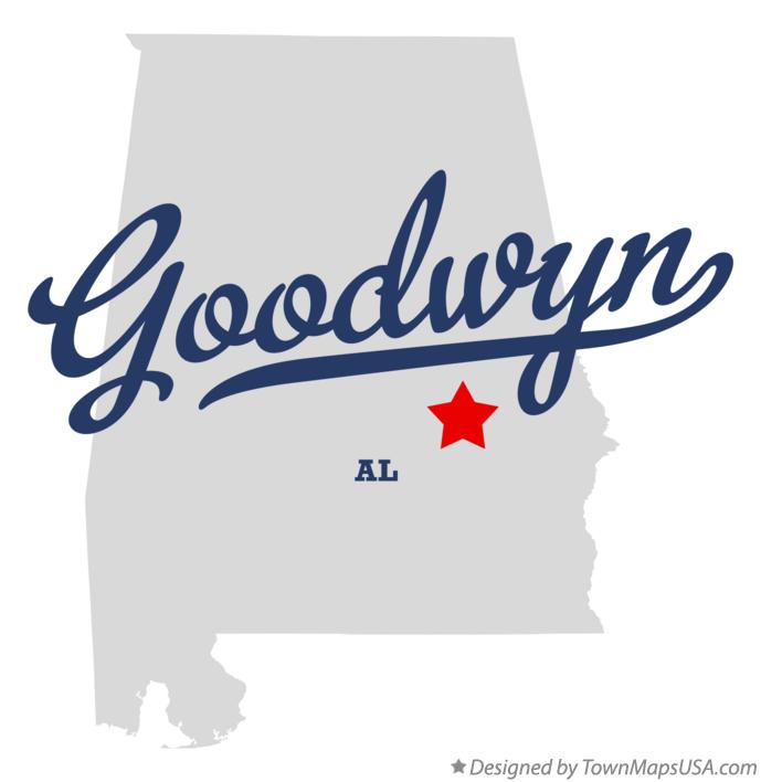 Map of Goodwyn Alabama AL