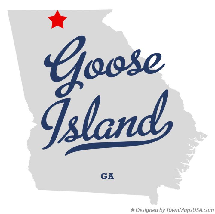 Map of Goose Island Georgia GA