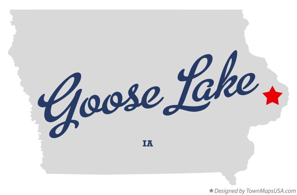 Map of Goose Lake Iowa IA