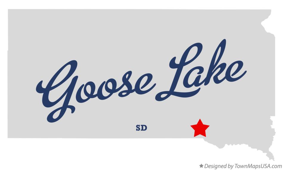Map of Goose Lake South Dakota SD