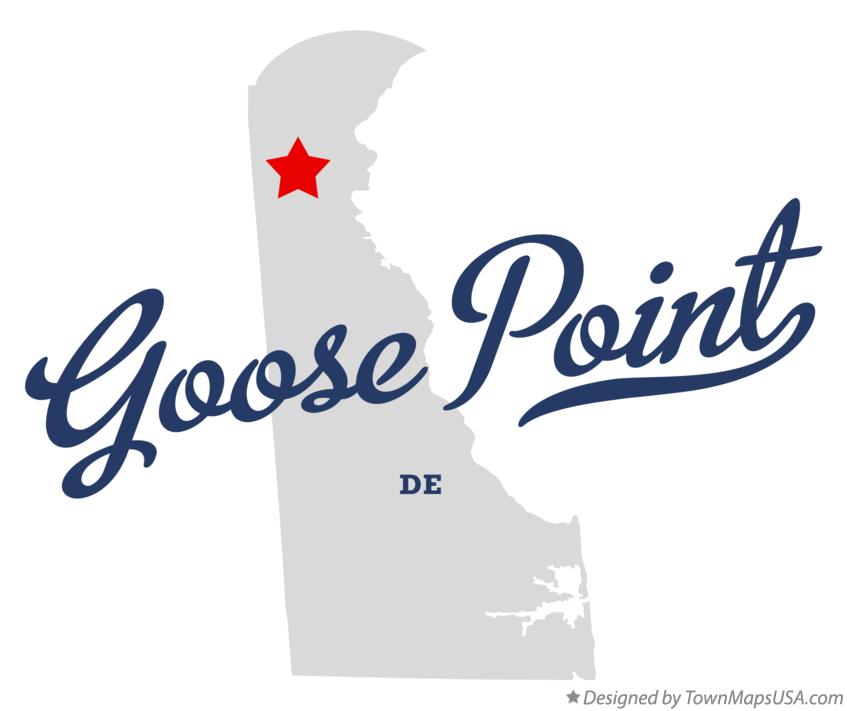 Map of Goose Point Delaware DE