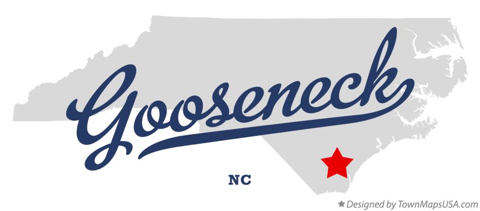 Map of Gooseneck North Carolina NC
