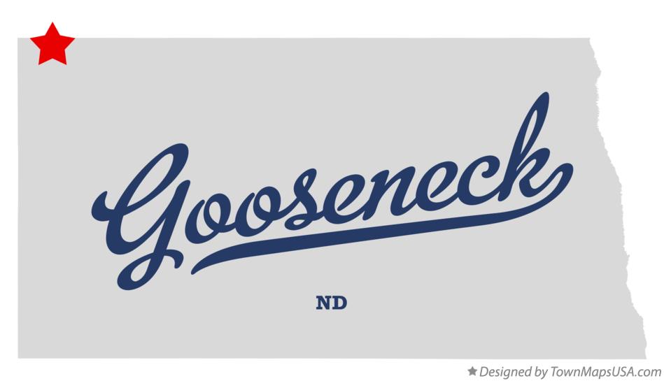 Map of Gooseneck North Dakota ND