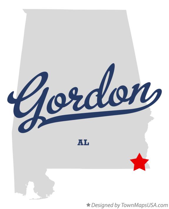 Map of Gordon Alabama AL