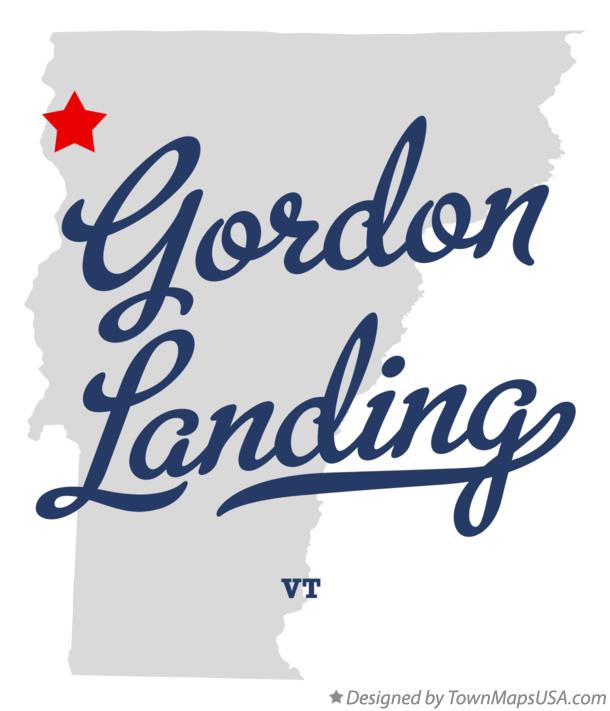 Map of Gordon Landing Vermont VT