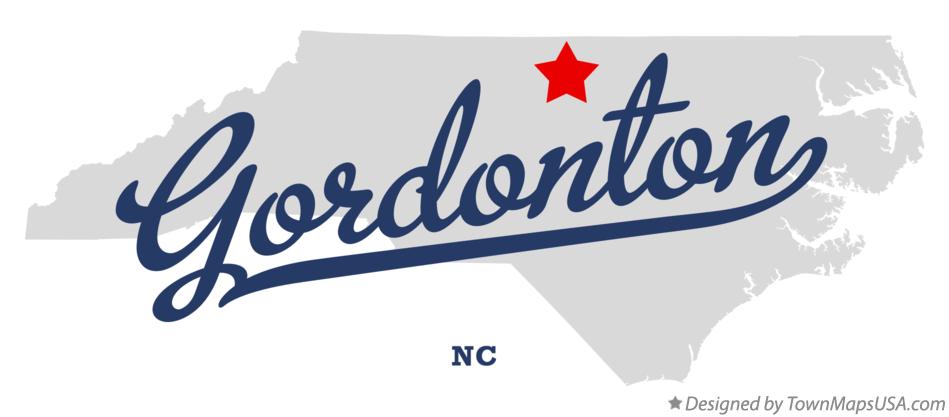 Map of Gordonton North Carolina NC