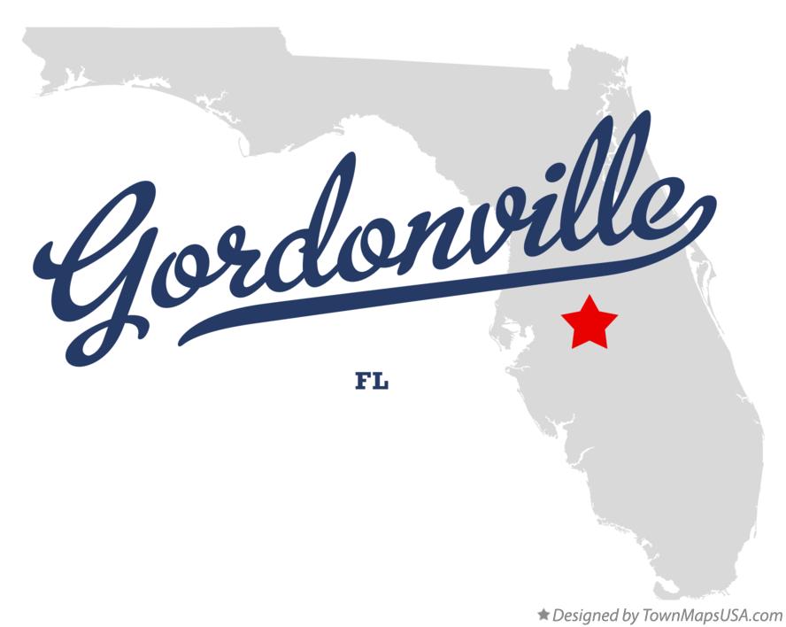 Map of Gordonville Florida FL