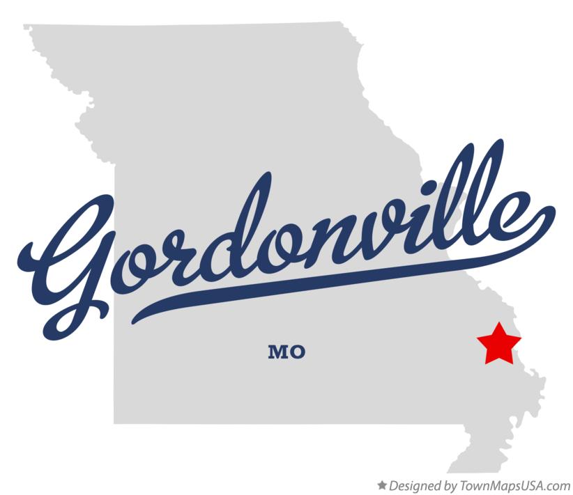 Map of Gordonville Missouri MO