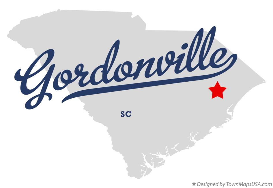 Map of Gordonville South Carolina SC
