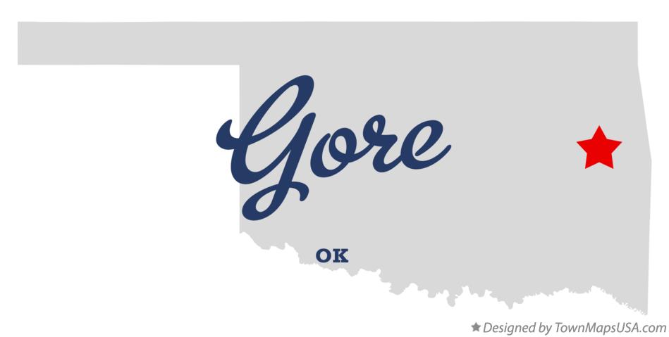 Map of Gore Oklahoma OK