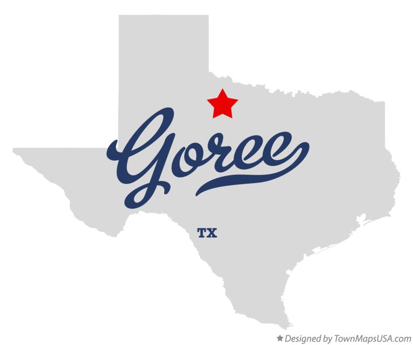 Map of Goree Texas TX