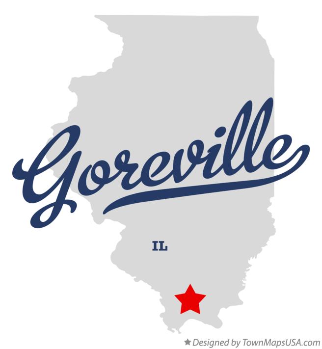 Map of Goreville Illinois IL