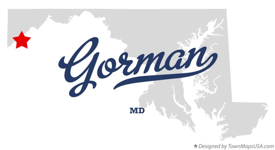 Map of Gorman Maryland MD