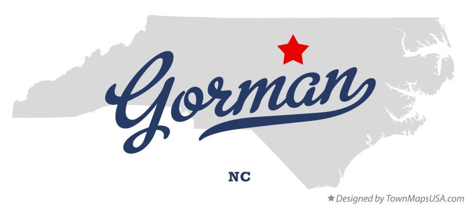 Map of Gorman North Carolina NC