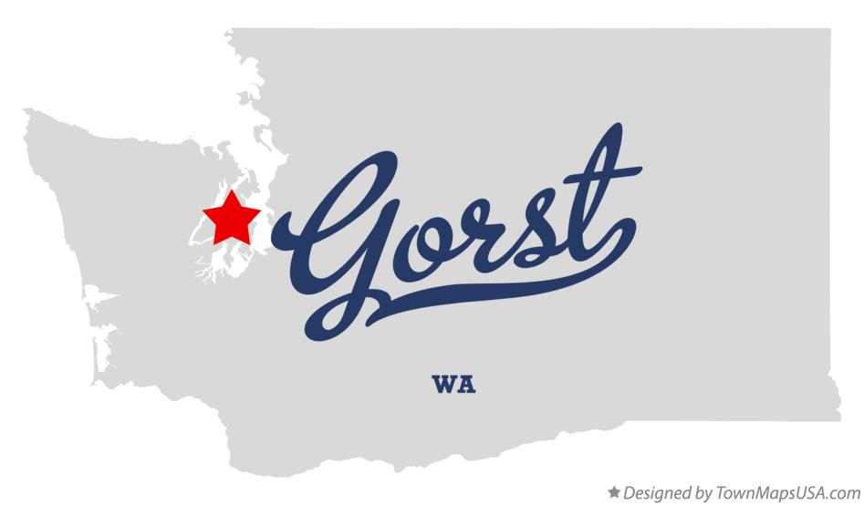 Map of Gorst Washington WA