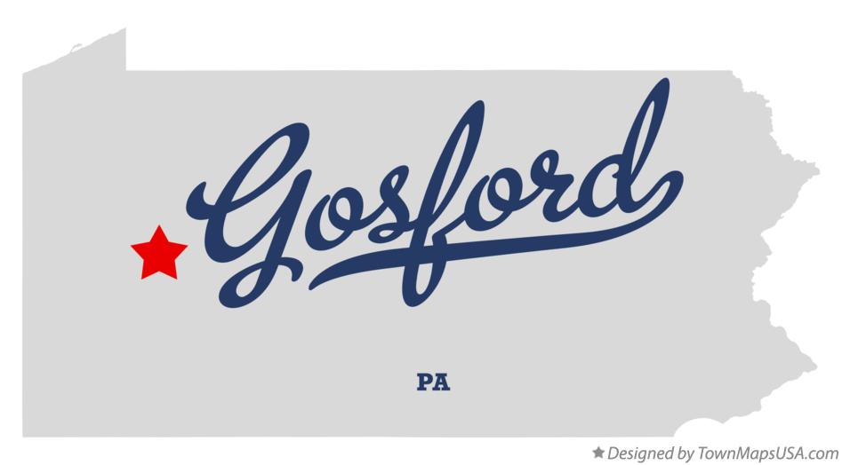 Map of Gosford Pennsylvania PA