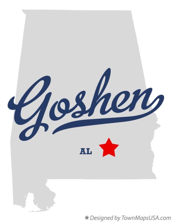 Map of Goshen Alabama AL