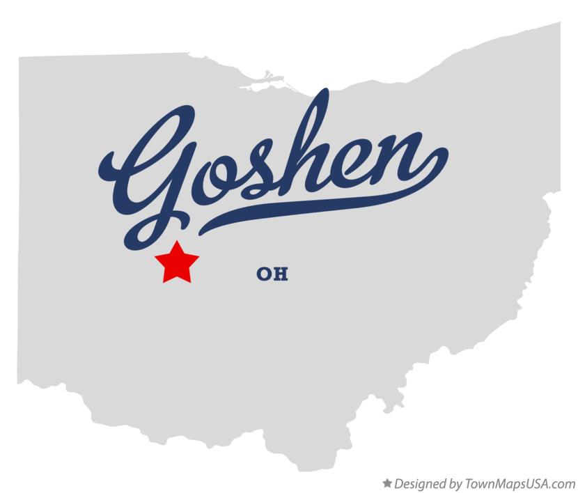 Map of Goshen Ohio OH
