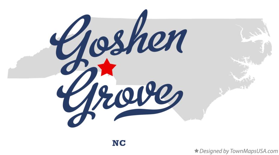 Map of Goshen Grove North Carolina NC