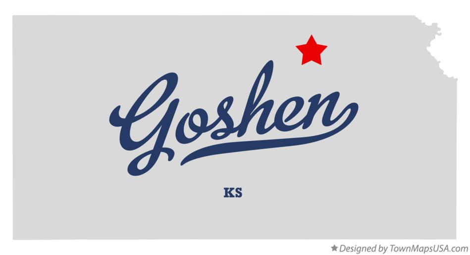 Map of Goshen Kansas KS