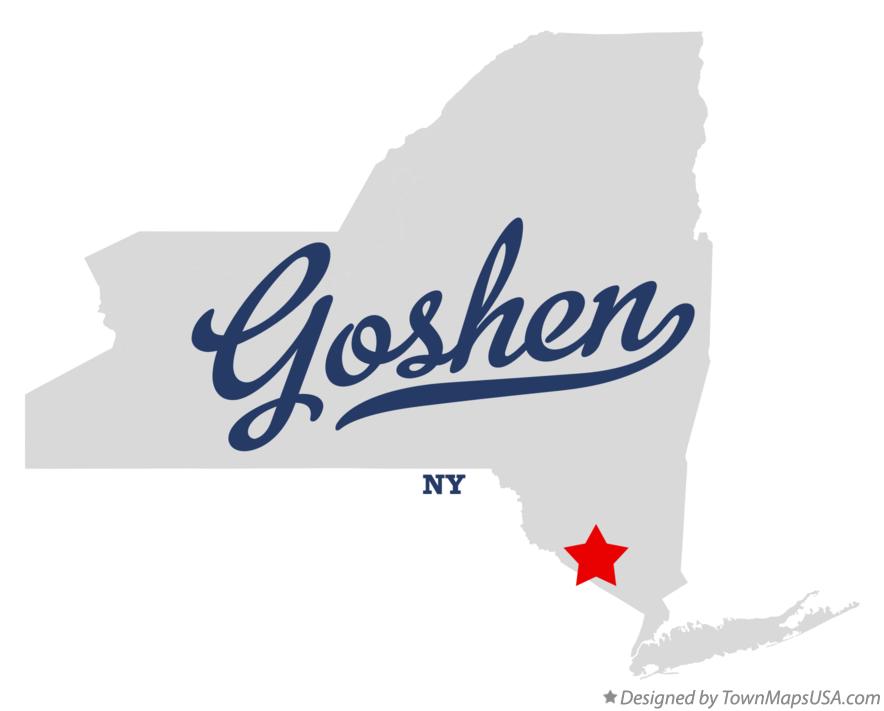 Map of Goshen New York NY